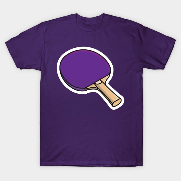 Table Tennis Racket Sticker vector illustration. Sport objects icon concept. Racket for playing table tennis game sticker design. Sport game table tennis vector design with shadow. T-Shirt by AlviStudio